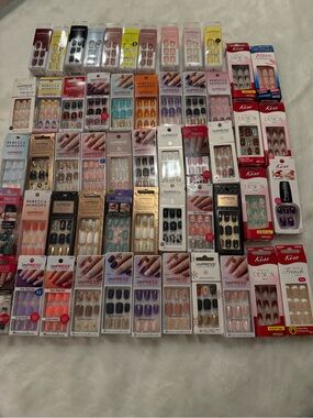( lot of 100) Kiss & imPRESS Assorted Press-On Nail Bundle - Multi Color Mix